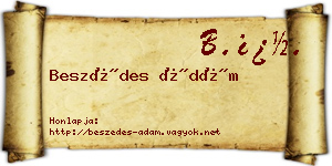 Beszédes Ádám névjegykártya