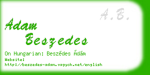 adam beszedes business card